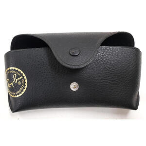 Rayban Sunglasses Case For Eyeglasses Hard Shell Black Snap Case - Very Good